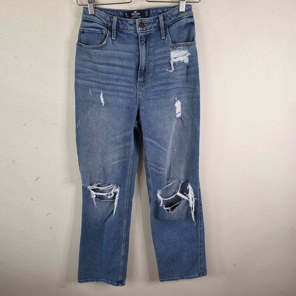 Hollister Ultra High Rise DAD Jeans Distressed Size 11R, 25x31" NWOT